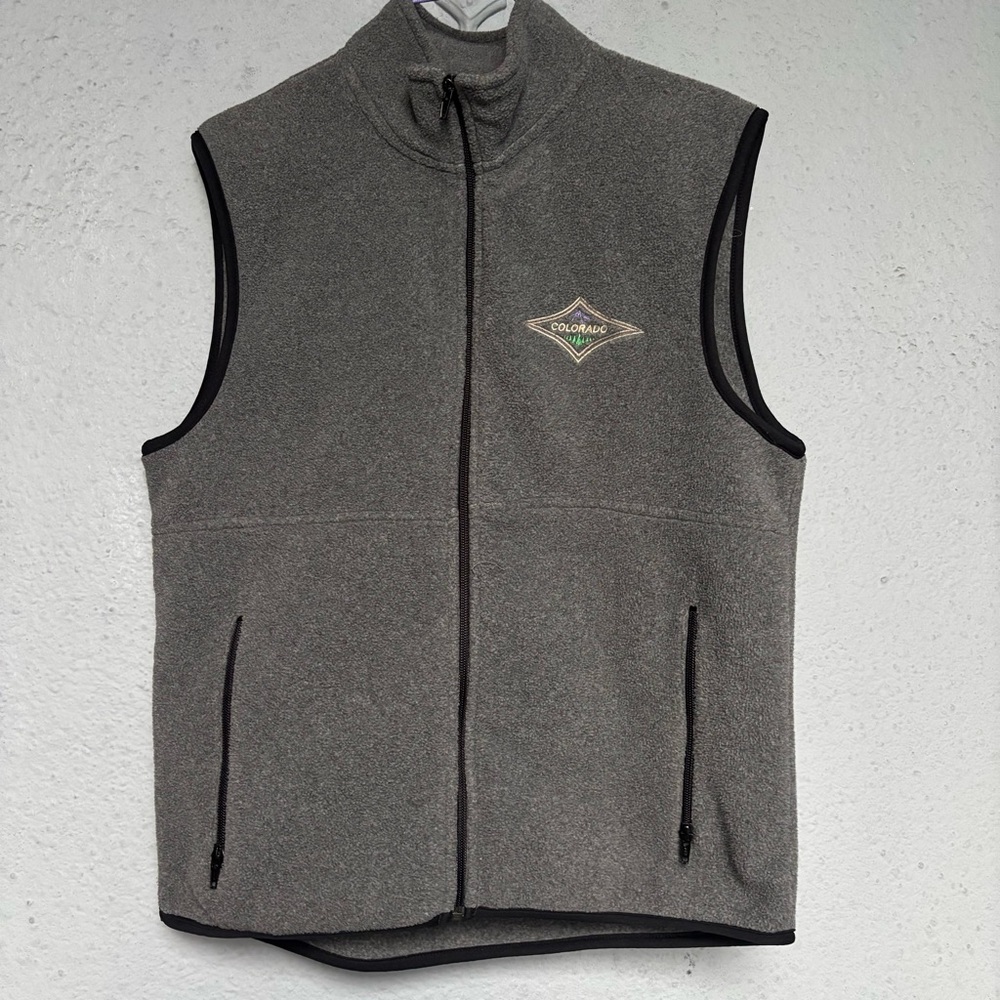 Port Authority Men's Charcoal Zip-Up Vest